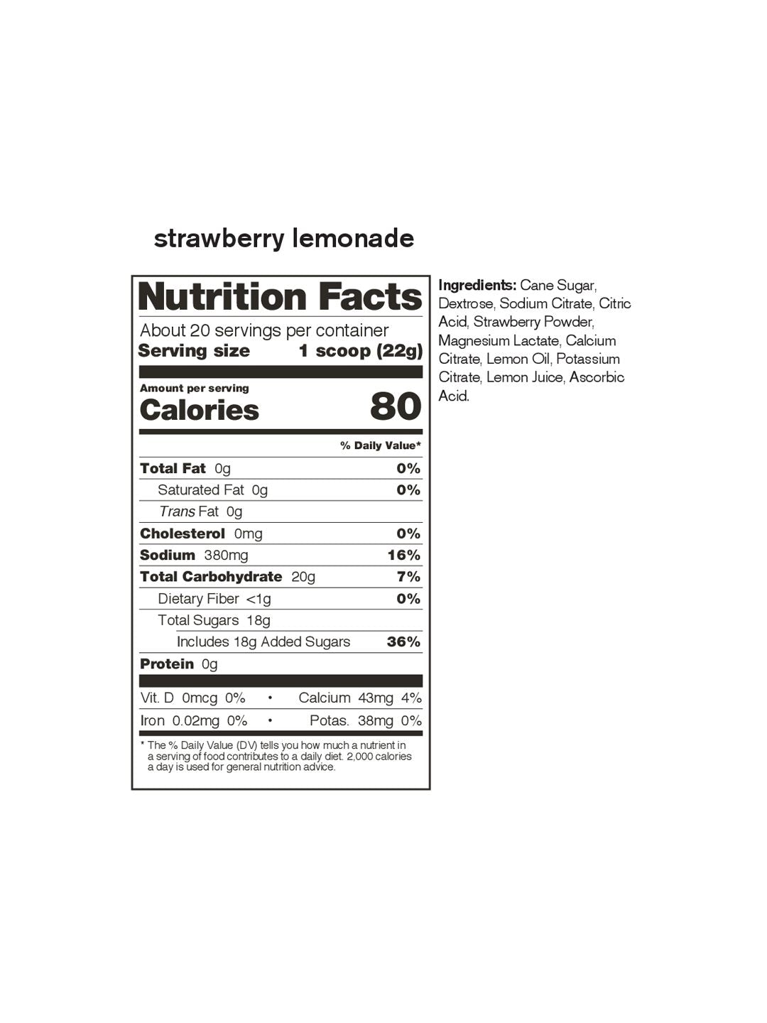 Supplement Skratch Hydration Strawberry Lemonade 3lb