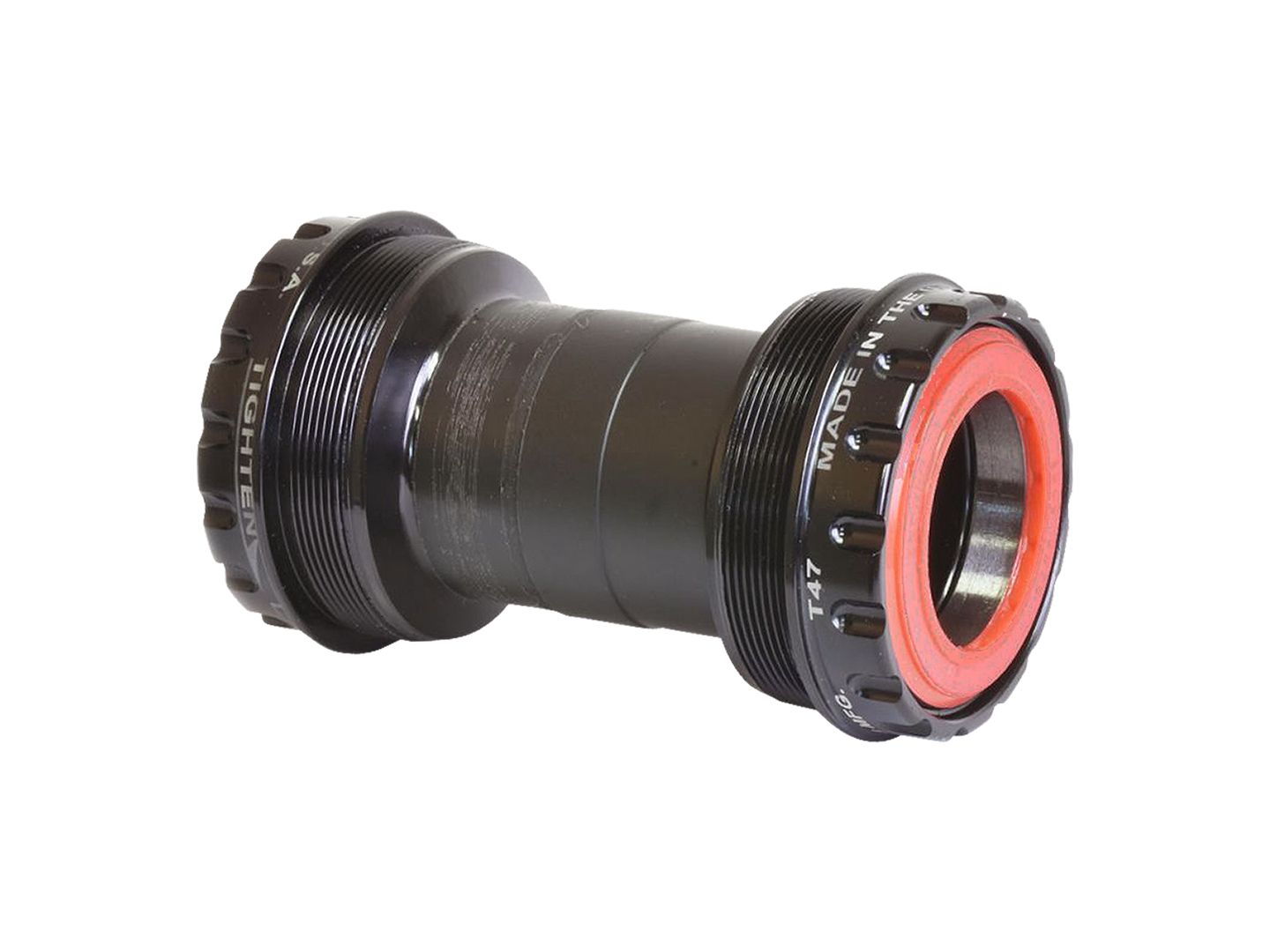 Wheels Manufacturing T47 Outboard Bottom Bracket - DUB Spindle ABEC-3 Bearing BLK